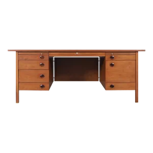 1950s Mid-Century Executive Walnut Desk by Edward J. Wormley for Dunbar