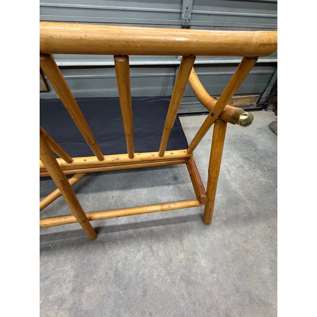 Wood Bamboo Rattan Mid-Century Sofa For Sale - Image 7 of 12