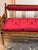 Antique Victorian Red Damask Upholstered Settee For Sale In San Francisco - Image 6 of 12