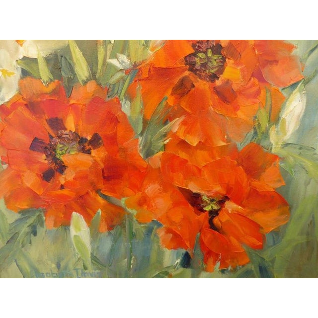 1980s Elizabeth Davies, Floral Still Life, 1980, Oil on Canvas For Sale - Image 5 of 15