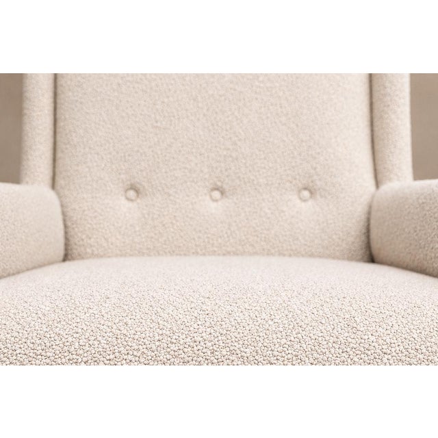 Jorge Jabour Club Chair in Brazilian Rosewood and Bouclé, Brazil, 1960s For Sale - Image 4 of 18