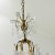 Metal French Vintage Petite Brass & Crystal Chandelier For Sale - Image 7 of 12