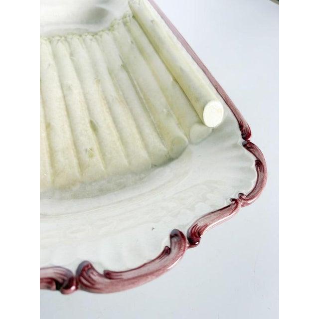 19th Century Ceramic Asparagus Serving Dish, France For Sale - Image 12 of 14