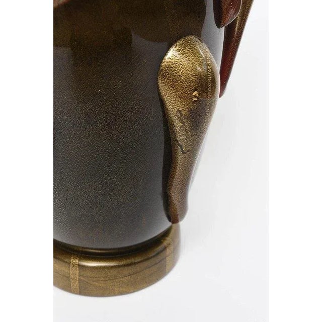 Glass Pino Signoretto Gold Inlaid Vase For Sale - Image 7 of 10