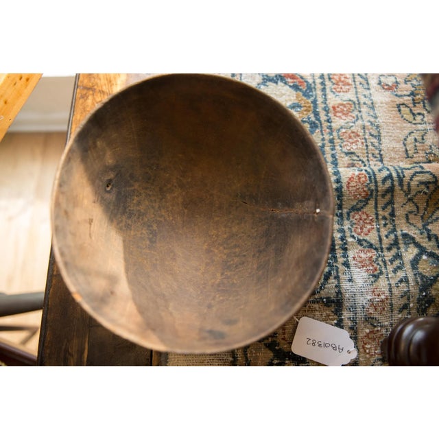 :: Vintage handmade African wooden bowl with tons of character and charm. Circa 1930s, believed to be from the Tuareg...