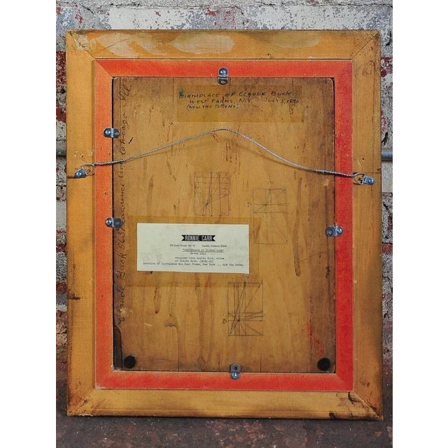 Textile Claude Buck Birthplace House in the Bronx- C.1913 Oil Painting For Sale - Image 7 of 7