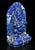 Gemstone Finest Lapis Lazuli Tibetan Makahala Statue 9.5" Natural Gemstone Hand Carved For Sale - Image 7 of 14