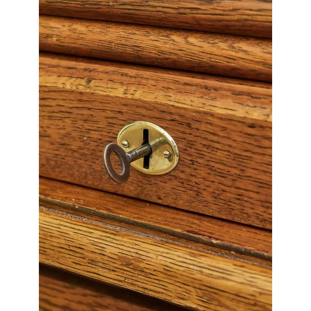 Antique American Desk with Roller Blind For Sale - Image 13 of 16