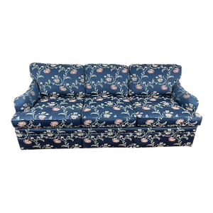 Ethan Allen Upholstered Sofa With Floral Design