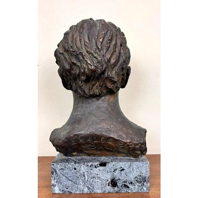 Bronze Bust on Terrace, 1981 For Sale - Image 4 of 8
