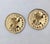 1980s Vintage 1980s Signed Les Bernard Round Goldtone Cabochon Faux-Agate Clip Earrings-2 Pieces For Sale - Image 5 of 12