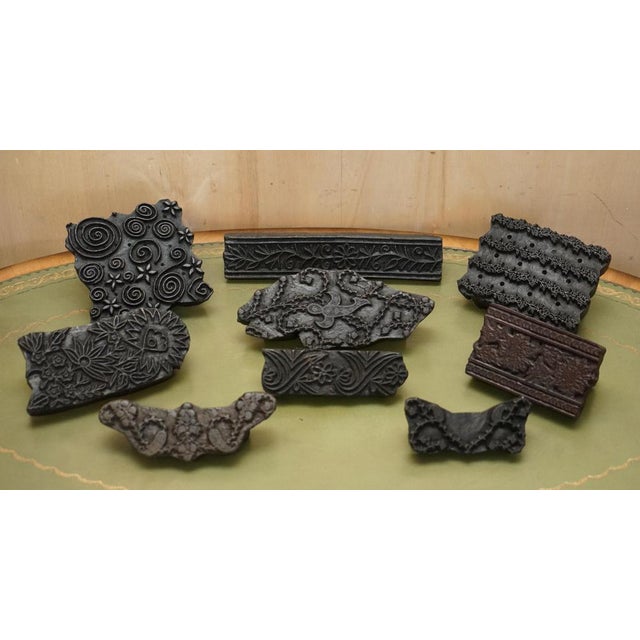 This hand carved in sycamore wood printing block with swirly detailing This piece is part of a suite, I have included a...