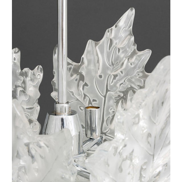 Lalique Crystal "Champs-Elysees" Two-Tier Chandelier For Sale - Image 9 of 12