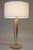 Lightolier Atomic Modern Brass Tripod Cerused Ash Wood Table Lamp Lightolier Gerald Thurston 1950's For Sale - Image 4 of 9