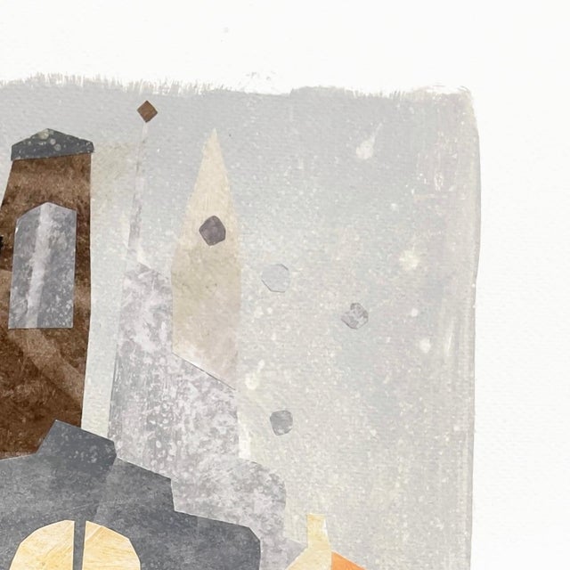 Abstract My Home Town - Original Architectural Mixed Media Paper Collage by Maria C Bernhardsson For Sale - Image 3 of 6