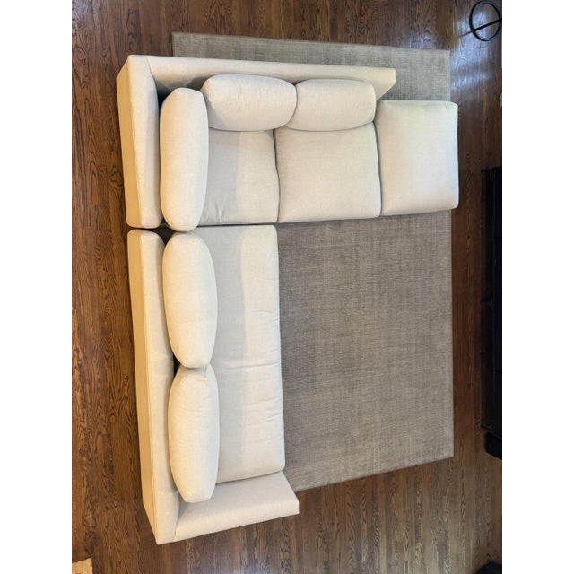 Modern Room & Board Clemens Sectional With Ottoman For Sale - Image 3 of 7