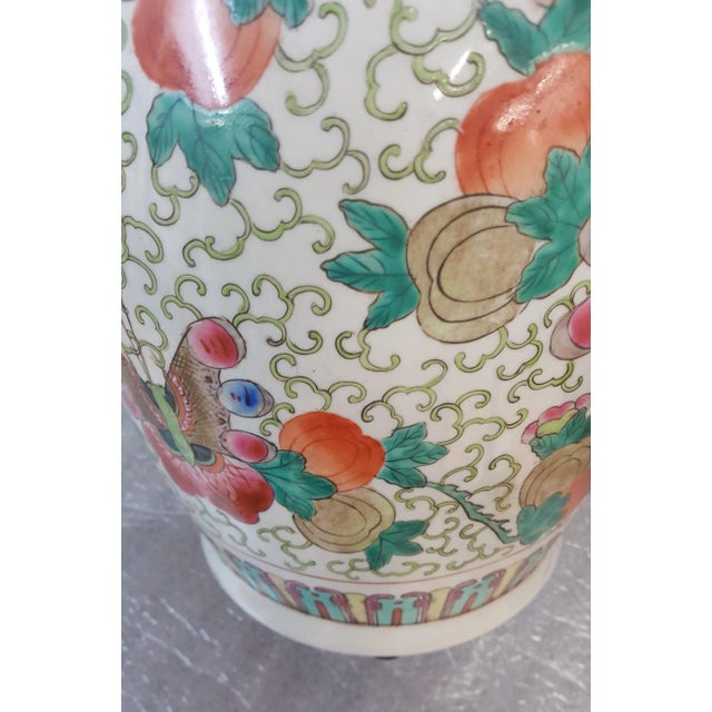 Butterly Motif China Porcelain Vase For Sale - Image 4 of 8