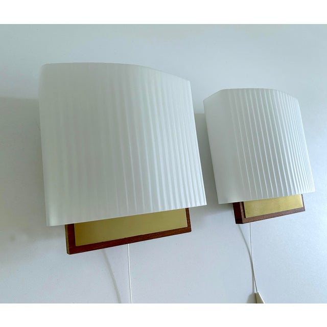 Vintage Danish Glass Sconces, 1960s, Set of 2 For Sale - Image 12 of 18
