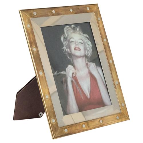 Mid-Century Picture Frame in Brass, Steel and Glass from Noel BC, Italy, 1970s For Sale - Image 11 of 11