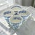 Vintage Blue Onion Teacups (Blue Fjord, Blue Nordic Patterns From Wood & Sons, Meakin) English Blue and White - Set of Four: For Sale - Image 14 of 14