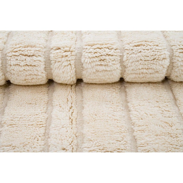 Textile Hand-Knotted Wool Rug by Azele Studio For Sale - Image 7 of 12