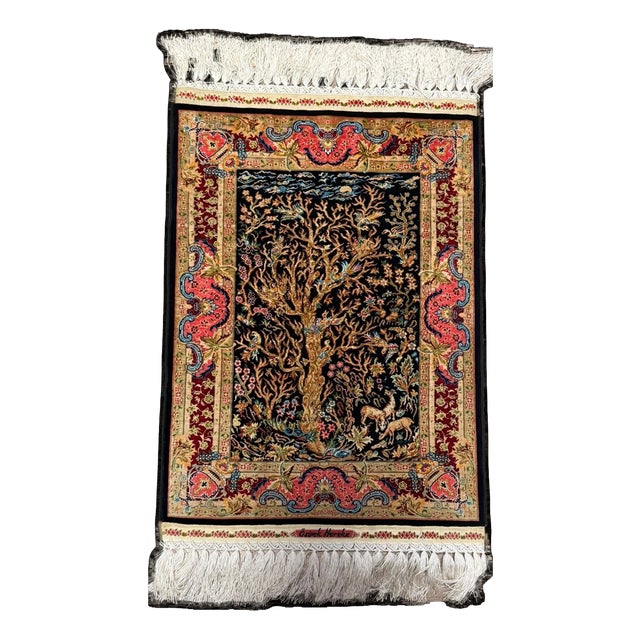 Silk Hereke Özipek Rug, Turkey, 1980s For Sale
