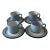 Set of 4 Arita Genesis Blue Ceramic Coffee Cups and Saucers For Sale