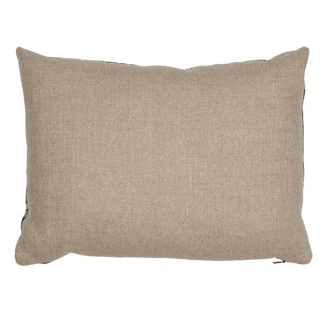 This pillow features Rolling Hills with a knife edge finish. Charming animals gambol within a naïve landscape in this...