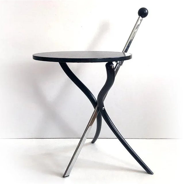 Small Italian Postmodern Foldable Side Table, 1990s For Sale - Image 4 of 9