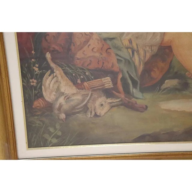 Mythological Oil on Canvas Painting with Frame For Sale - Image 4 of 8
