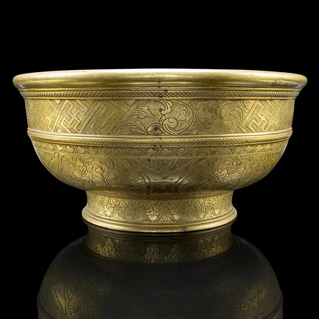 Victorian Antique Planter Bowl, Oriental, Brass, Jardiniere, Dish, Early Victorian, c.1850 For Sale - Image 3 of 10
