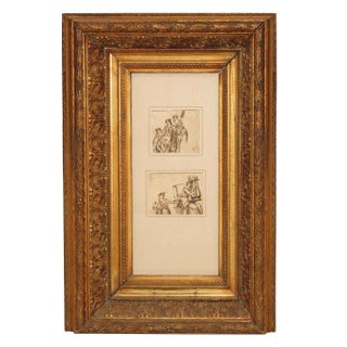 Early 19th Century Neoclassical Pen and Ink Drawings For Sale