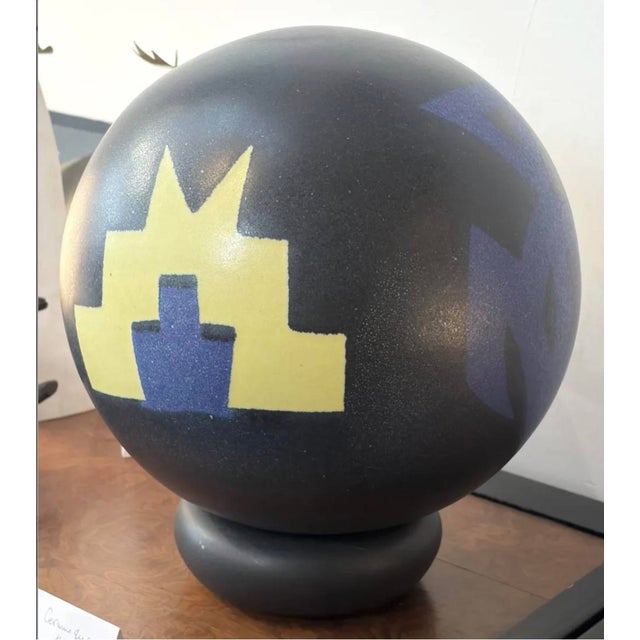 1980s Spherical Ceramic Sculpture, 1980s For Sale - Image 5 of 6