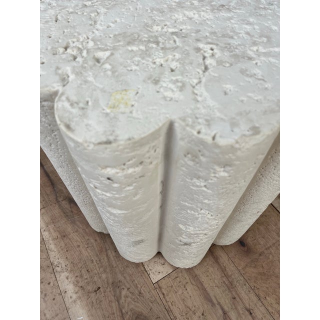 Sculpture Materials 1980s Organic Modern Sculptural Plaster Side Table in John Dickinson Style For Sale - Image 7 of 8
