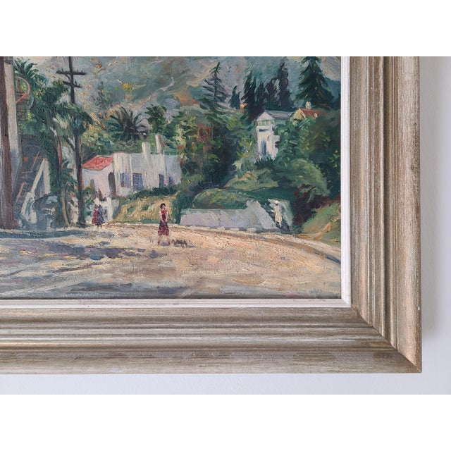 Saul Kovner 1940s Oil Painting Los Angeles Cityscape Hollywood Hills Wpa For Sale - Image 12 of 18