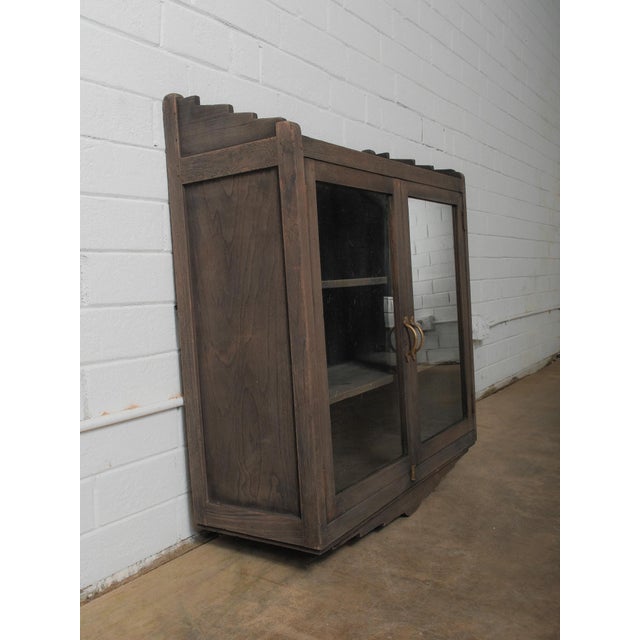 Wall-Mounted Wooden Showcase Cabinet With Glass Doors For Sale In Greensboro - Image 6 of 6