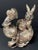 Late 20th Century Chinese Art Silver Gilt Bronze Metal Lucky Charm Rabbit Sculpture For Sale - Image 9 of 10