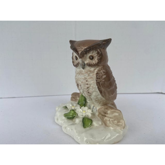 Mid Century Bone China Owl Figurine For Sale In Orlando - Image 6 of 9