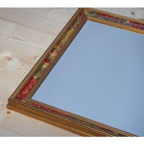 Gold Vintage Gold Bevelled Mirror with Floral Detailing on the Frame, Set of 2 For Sale - Image 8 of 11