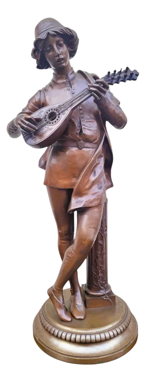 Paul Dubois, The Florentine Singer, 19th Century, Bronze