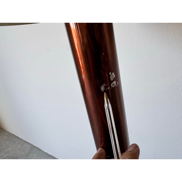 Mid-Century Brown / Copper Finish Mushroom Floor Lamp For Sale In Miami - Image 6 of 12