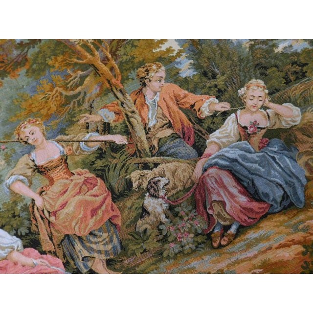 1970s Vintage French Wall Hanging Tapestry. For Sale - Image 5 of 12