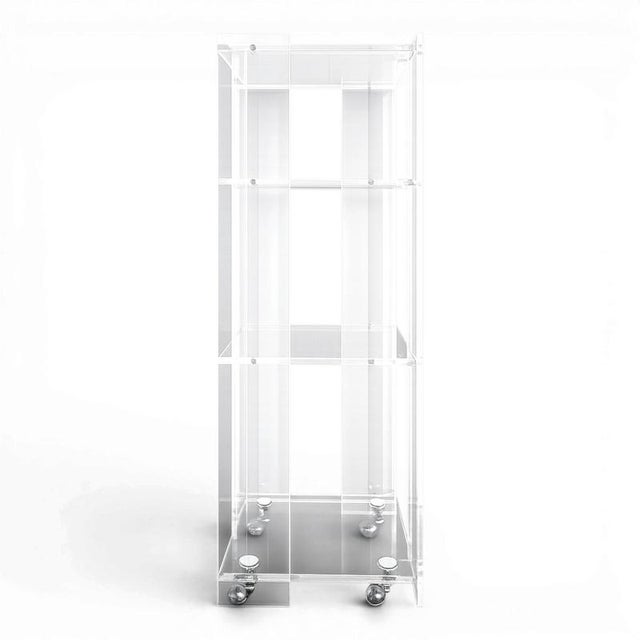 Rolling Acrylic Glass Shelf from Marais International, 1970s For Sale - Image 6 of 6