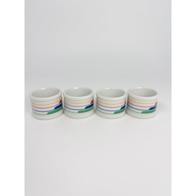 Vintage Studio Nova Hi-Fi Rainbow Ceramic Napkin Ring Holders - 4 pcs For Sale - Image 4 of 9