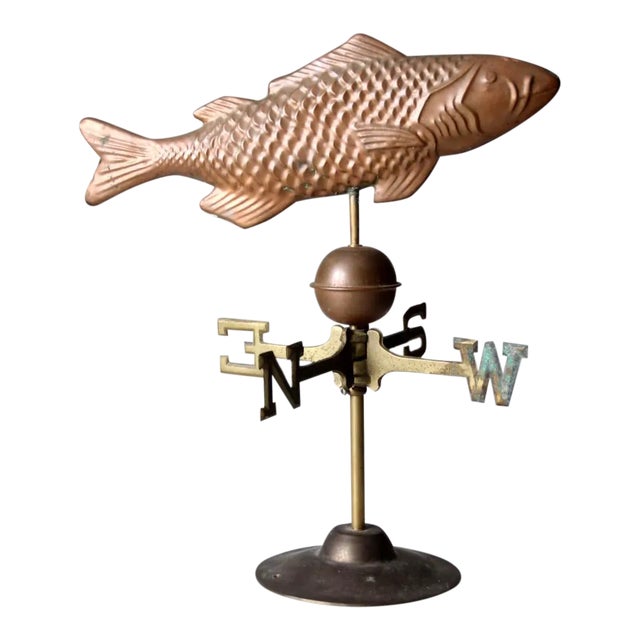 Vintage Copper Fish Weathervane Chairish