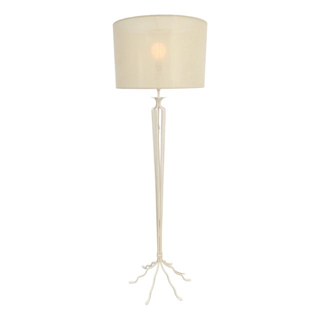 20th Century French Wrought Iron Floor Lamp, 1930 For Sale