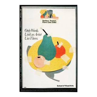 1986 Milton Glaser Mohawk Graphics Collection Poster, Collage, School of Visual Arts For Sale