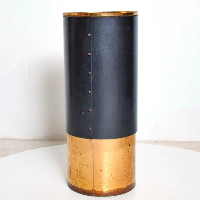 For your consideration, 1950s ITALY STILNOVO Milano Italian Round Valet Umbrella Stand with organizer tray aluminum and...