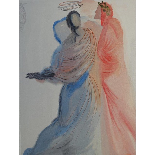 Salvador dali (1904-1989) paradise 18: the splendor of beatrice color woodcut unsigned on bfk rives vellum 26 x 33 cm (c....