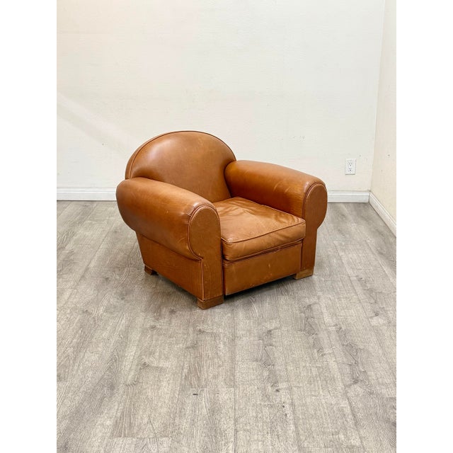Brown Pair of Vintage Leather Chairs For Sale - Image 8 of 10